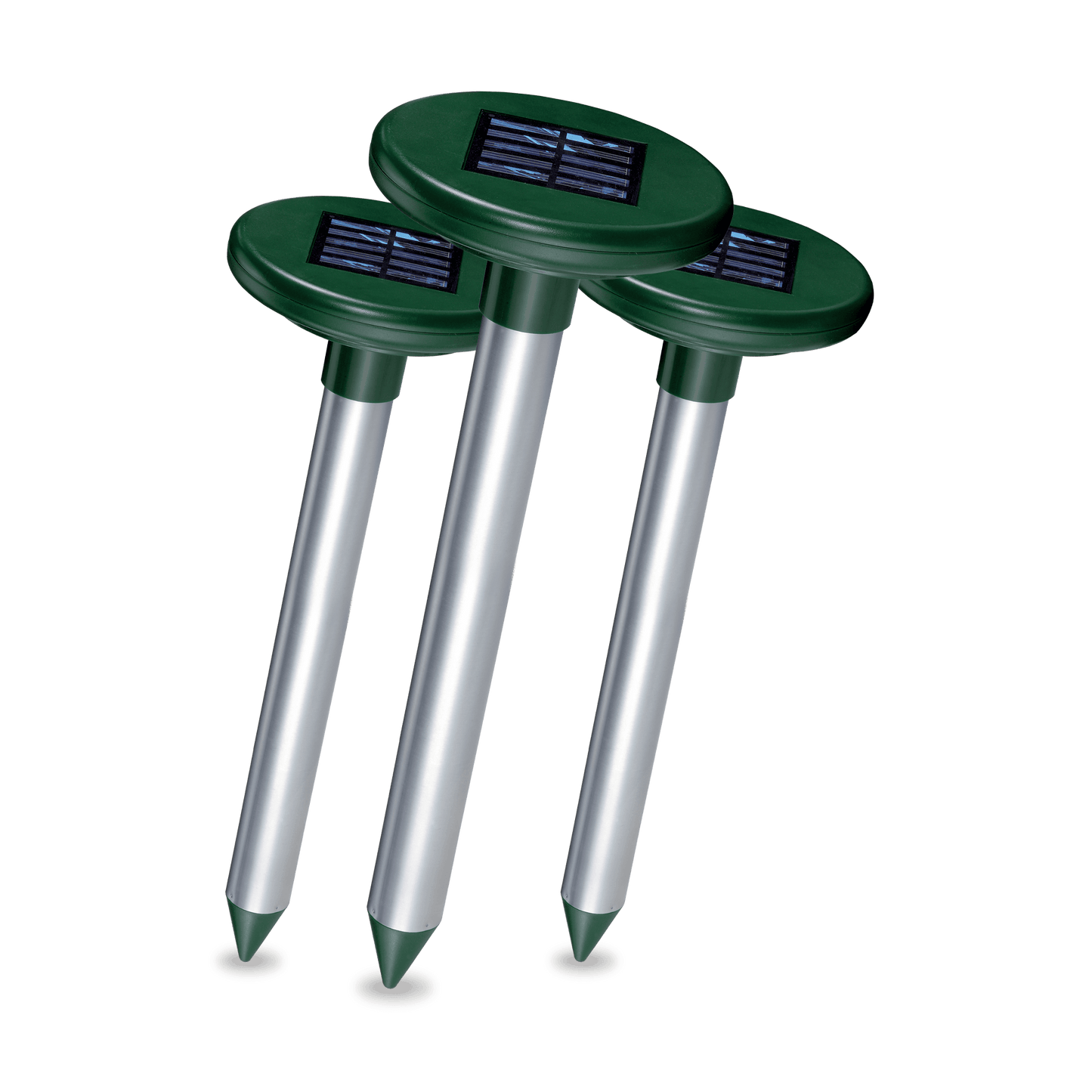 Solar Snake Repeller 3-pack – solar-powered stakes to deter snakes, moles, and burrowing pests from yards and gardens